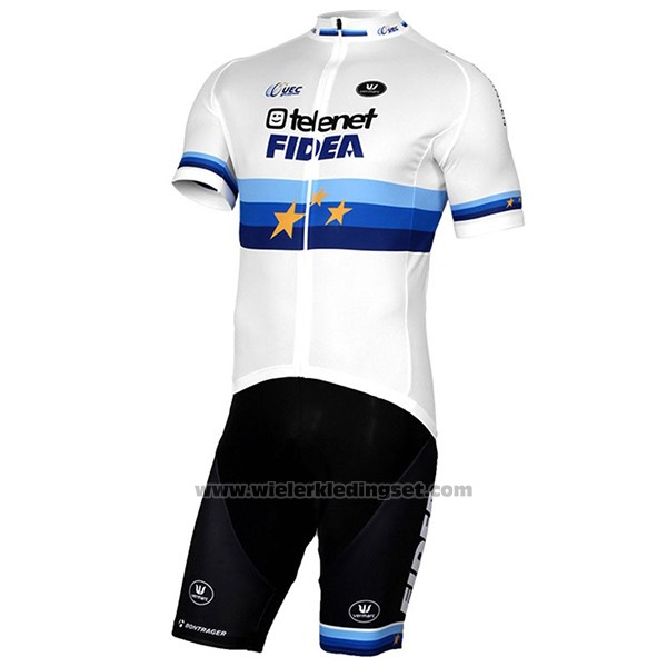 2017 Fietskleding Telenet Fidea Lions Kampioen Europa Korte Mouwen en Koersbroek